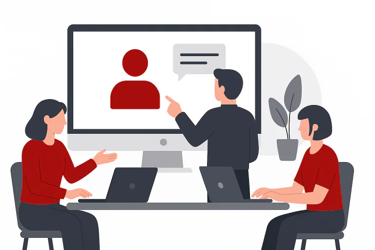 Remote development team in Canada discussing staff augmentation strategies via virtual meeting for a startup project
